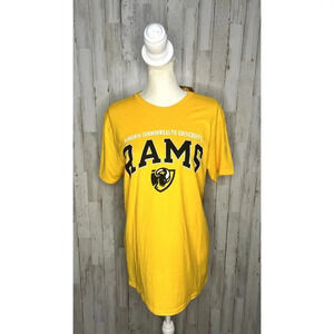 NWT VCU‎ Rams Men's Medium Yellow Short Sleeve School Spirit Crewneck T-Shirt